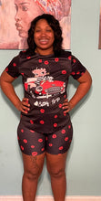 Load image into Gallery viewer, Betty Boop Black Short Set
